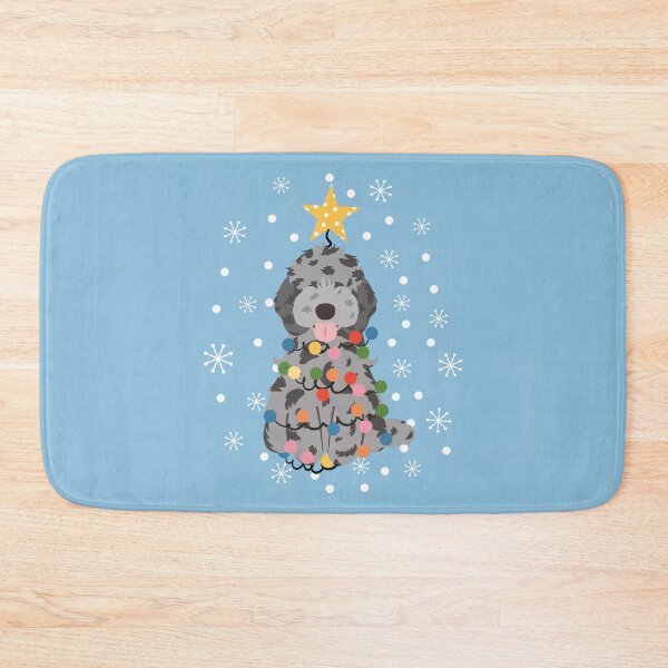 Item preview, Blue Merle Cockapoo Cavapoo Christmas Tree  designed and sold by Lulupainting.