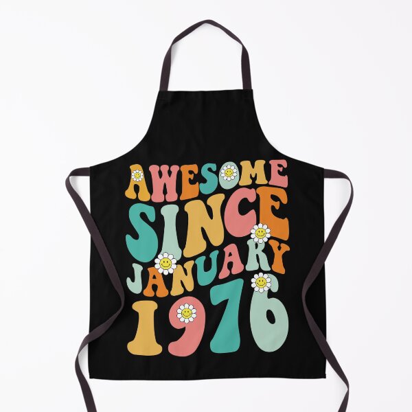 Item preview, Awesome Since January 1976 | Made In 1976 | Retro Groovy Birthday designed and sold by Christina-grich.