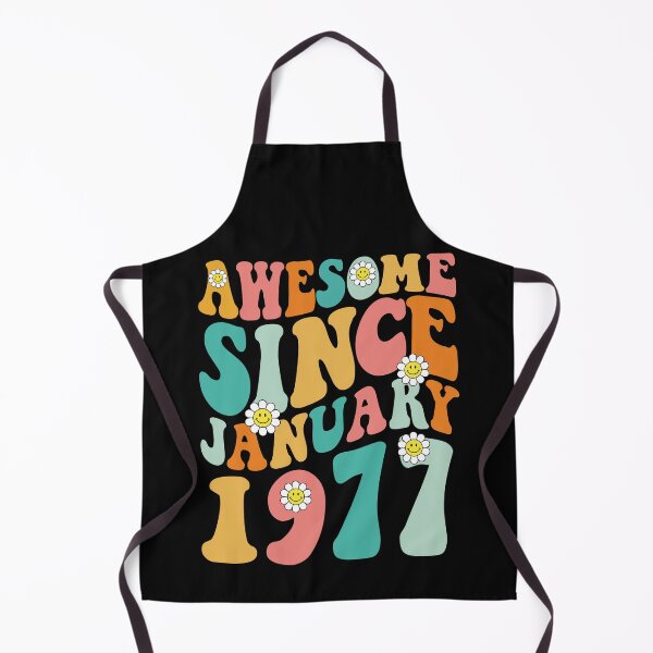 Item preview, Awesome Since January 1977 | Made In 1977 | Retro Groovy Birthday designed and sold by Christina-grich.