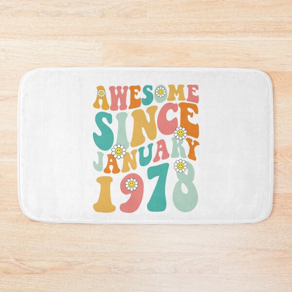 Item preview, Awesome Since January 1978 | Made In 1978 | Retro Groovy Birthday designed and sold by Christina-grich.