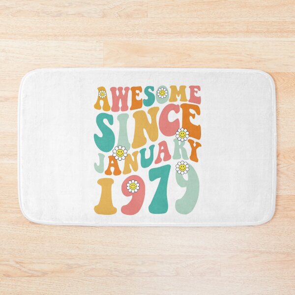 Item preview, Awesome Since January 1979 | Made In 1979 | Retro Groovy Birthday designed and sold by Christina-grich.