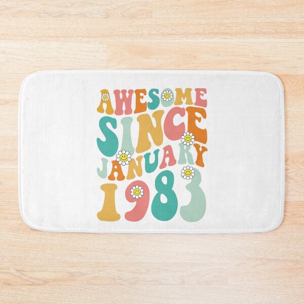 Item preview, Awesome Since January 1983 | Made In 1983 | Retro Groovy Birthday designed and sold by Christina-grich.