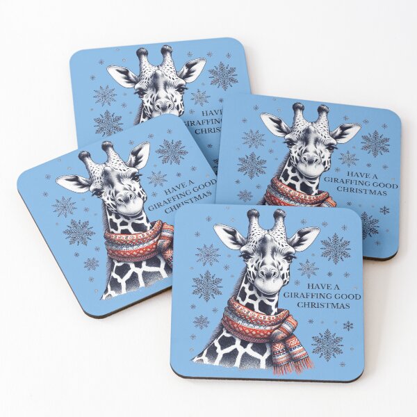 Item preview, Have a Giraffing Good Christmas, Cute Giraffe designed and sold by Hibiskusmond.