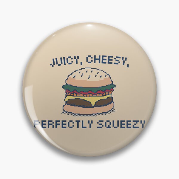 Item preview, Juicy, Cheesy, Perfectly Squeezy! 8-Bit Pixel Art Hamburger designed and sold by pxlboy.
