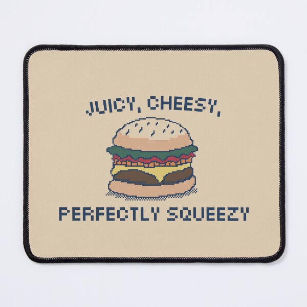 Item preview, Juicy, Cheesy, Perfectly Squeezy! 8-Bit Pixel Art Hamburger designed and sold by pxlboy.