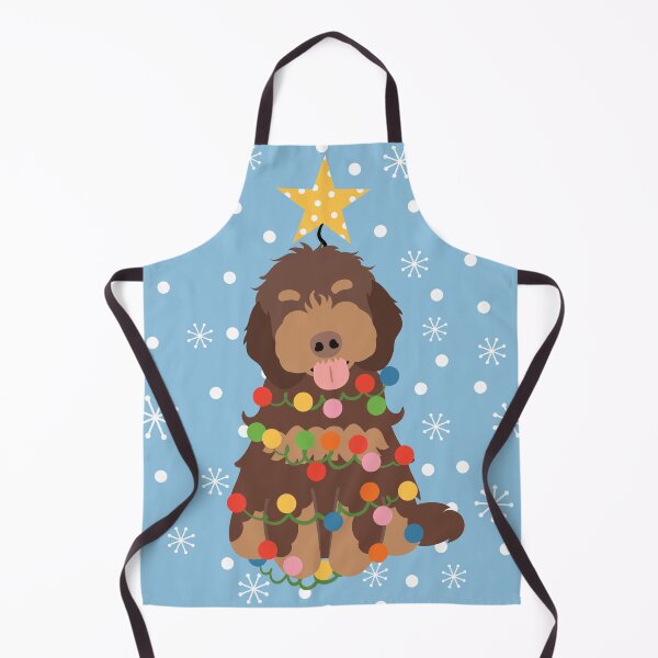 Item preview, Brown Tan Cockapoo Cavapoo Christmas Tree designed and sold by Lulupainting.
