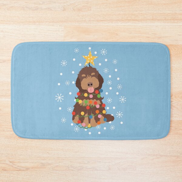 Item preview, Brown Tan Cockapoo Cavapoo Christmas Tree  designed and sold by Lulupainting.