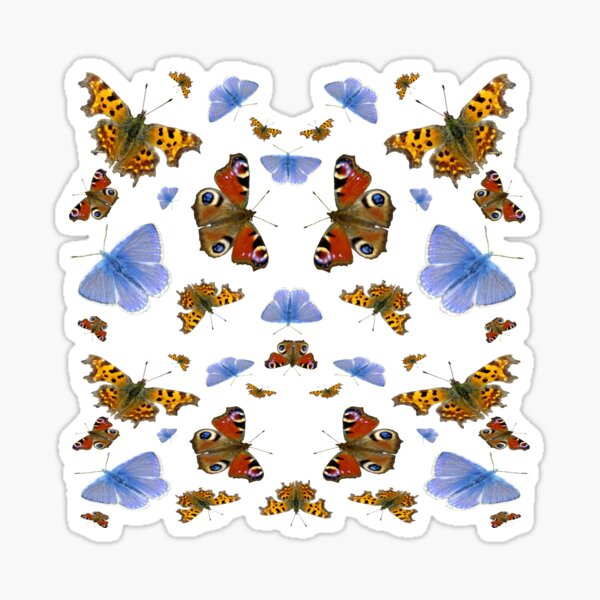 Butterfly's mixed art work  Sticker