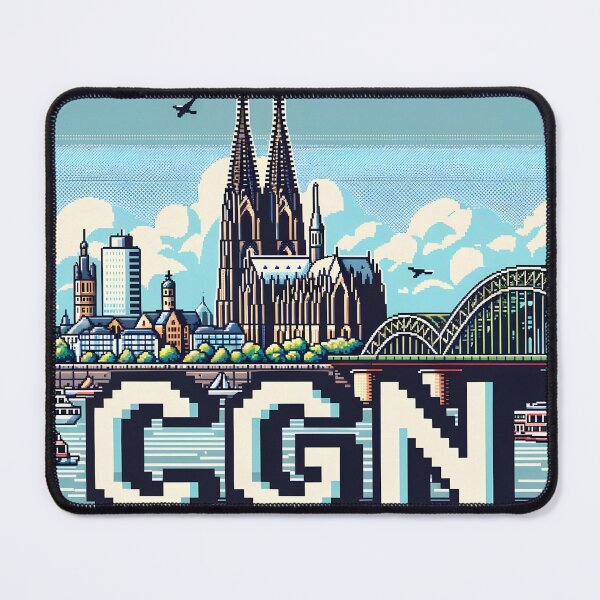 Item preview, Pixel art of Cologne's landmarks and landscape designed and sold by Favorablegin.