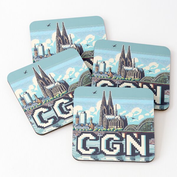 Item preview, Pixel art of Cologne's landmarks and landscape designed and sold by Favorablegin.