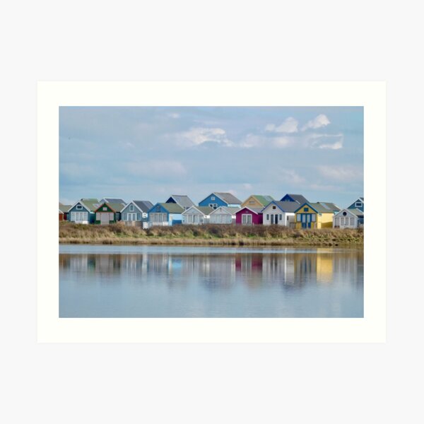 Beach Huts - Mudeford Spit, Christchurch, Dorset Art Print