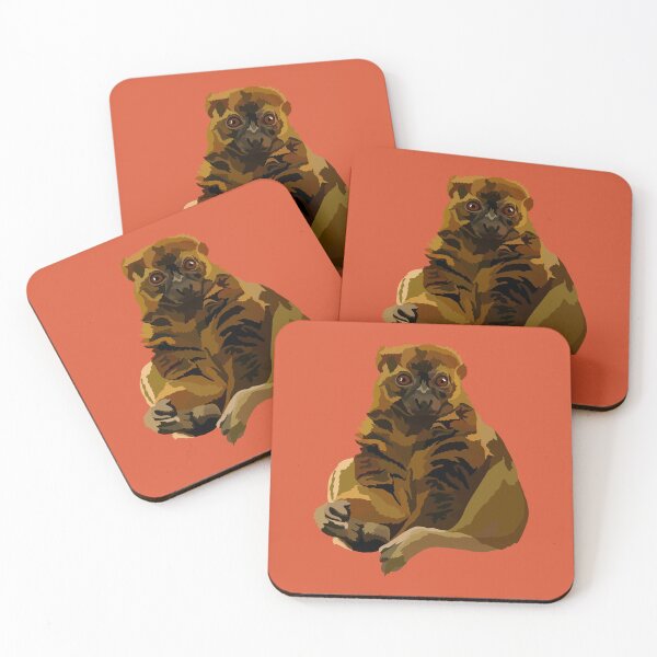 Item preview, B is for Bamboo Lemur,Bamboo Lemur Artwork – Unique Primate Illustration and Madagascar Wildlife Design designed and sold by PrettylittlepastelUk.