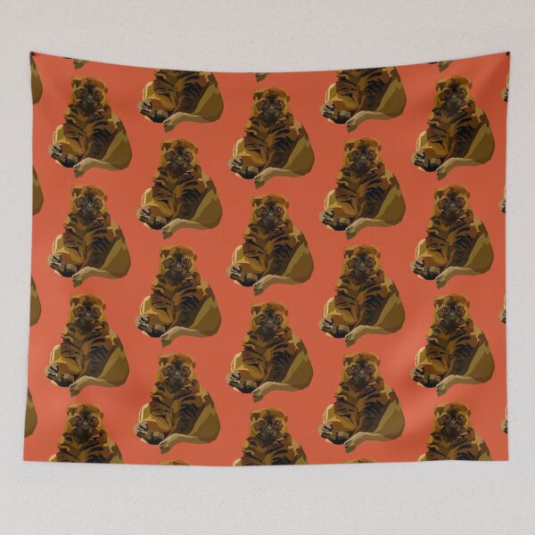 Item preview, B is for Bamboo Lemur,Bamboo Lemur Artwork – Unique Primate Illustration and Madagascar Wildlife Design designed and sold by PrettylittlepastelUk.