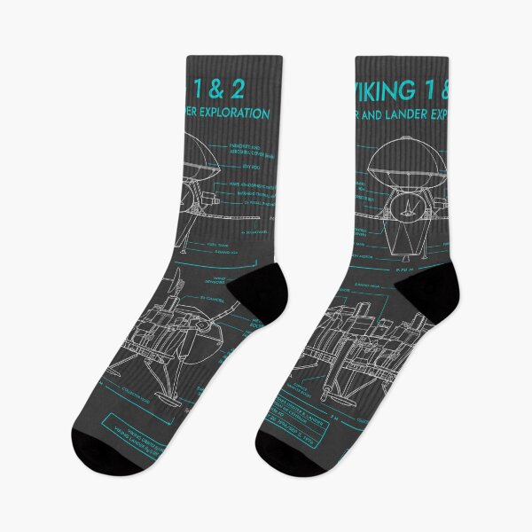 Artikelvorschau, Viking 1 & 2. Mars Exploration (Grey and Turquoise Blueprint. Vertical) entworfen und verkauft von BGALAXY.