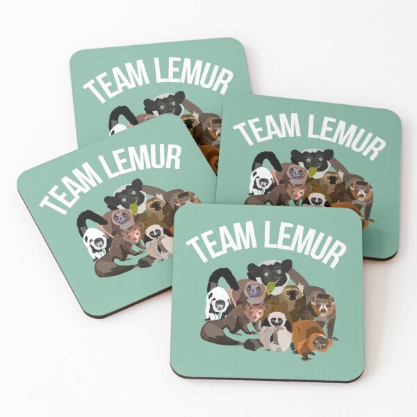 Item preview, Team Lemur, Team Lemur Illustration – Fun Wildlife Art for Lemur Lovers and Conservation Fans designed and sold by PrettylittlepastelUk.