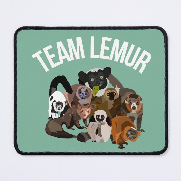 Item preview, Team Lemur, Team Lemur Illustration – Fun Wildlife Art for Lemur Lovers and Conservation Fans designed and sold by PrettylittlepastelUk.