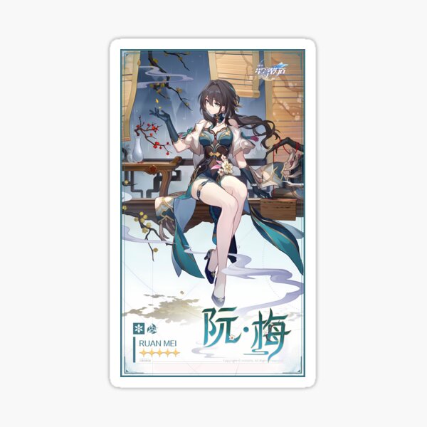 "Ruan Mei Character Portrait, Honkai Star Rail" Sticker by Demray ...