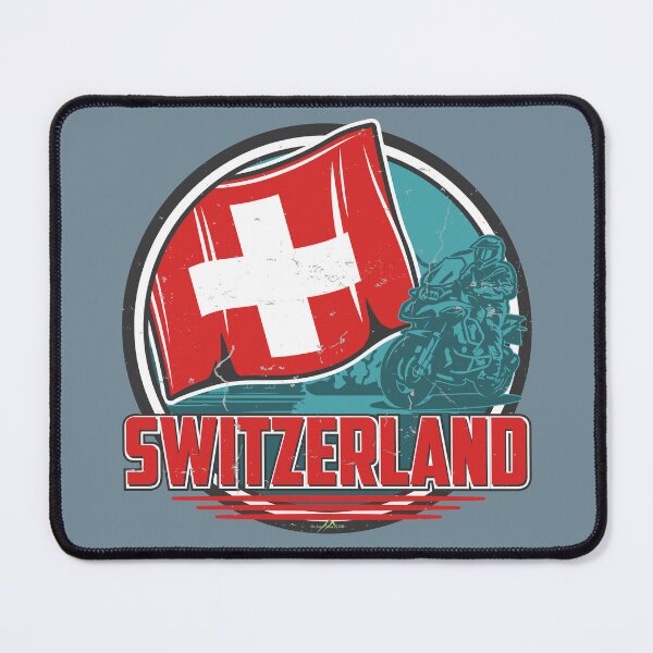 Item preview, Switzerland Motorcycle Tour Sticker T-Shirt 01 designed and sold by OuterShellUK.