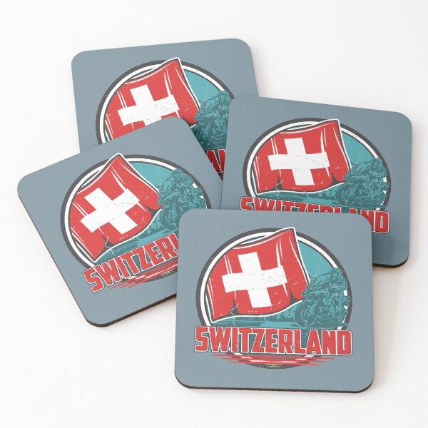 Item preview, Switzerland Motorcycle Tour Sticker T-Shirt 01 designed and sold by OuterShellUK.