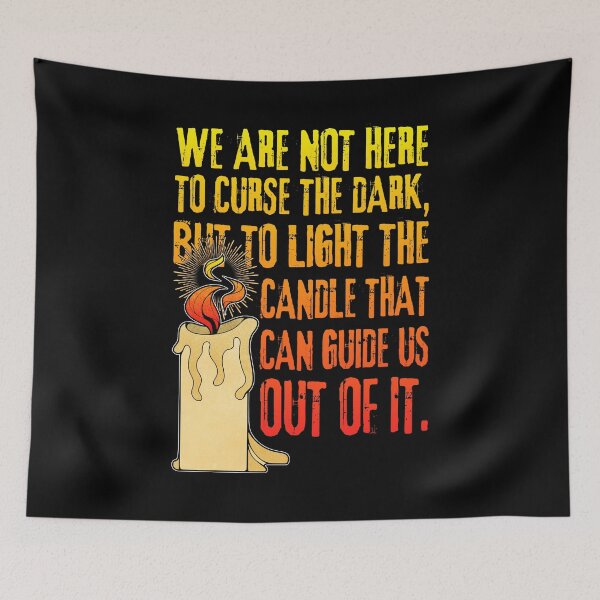 Item preview, Light and Darkness Quote with Lit Candle designed and sold by ObsidianDaz.