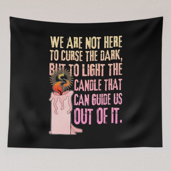 Item preview, Light and Darkness Quote with Lit Candle designed and sold by ObsidianDaz.