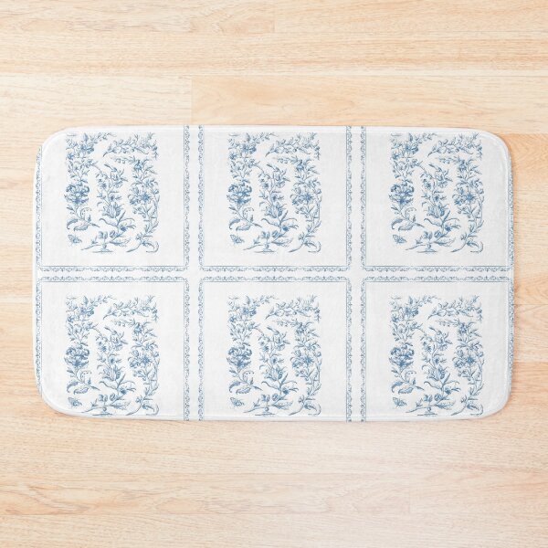 Item preview, Blue botanical flowers in frame designed and sold by aliztisoczki.
