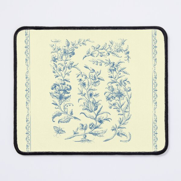 Item preview, Blue botanical flowers in frame designed and sold by aliztisoczki.