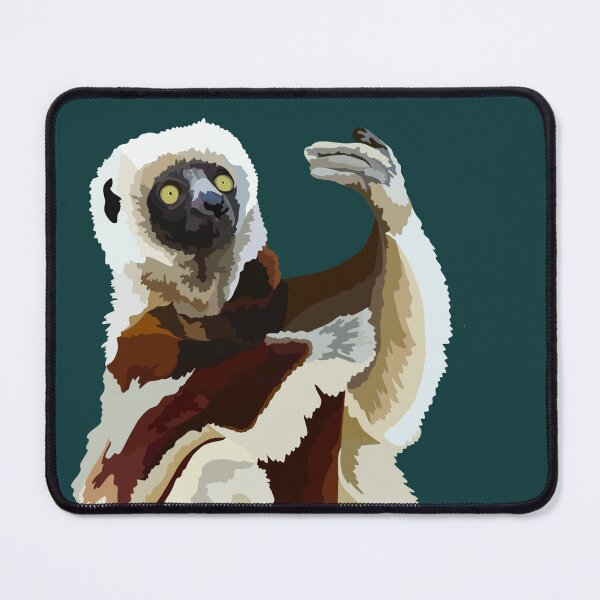 Item preview, S is for Sifaka Lemur,Sifaka Lemur Illustration – Primate Art for Wildlife and Nature Lovers designed and sold by PrettylittlepastelUk.