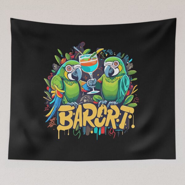 Item preview, Parrots Drinking Margarita It's 5 O'clock Somewhere Funny  designed and sold by Pitchou07.