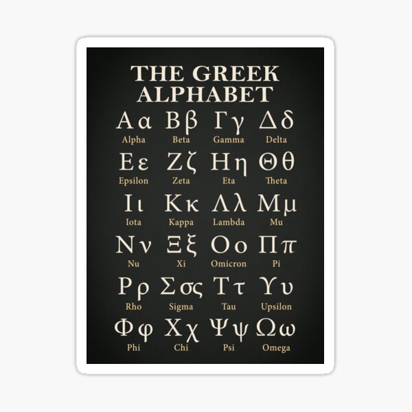 Item preview, The Greek Alphabet designed and sold by rogue-design.