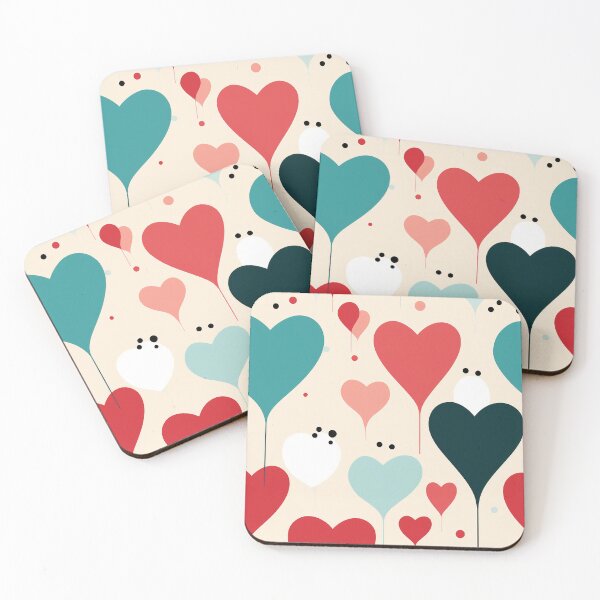 Item preview,  Christmas Patterns - Colorful Christmas hearts designed and sold by Master-Print.