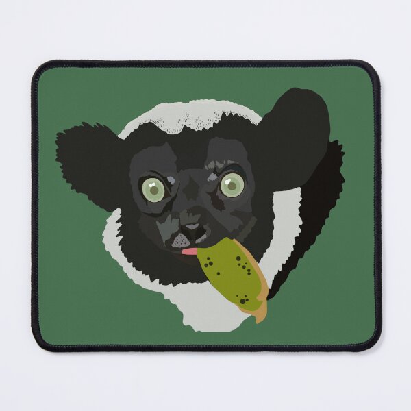 Item preview, I is for Indri Lemur,Indri Lemur Illustration – Majestic Primate Art for Wildlife and Nature Lovers designed and sold by PrettylittlepastelUk.