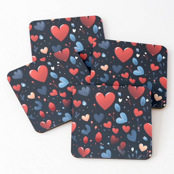 Item preview, Christmas Patterns - Colorful Christmas hearts designed and sold by Master-Print.