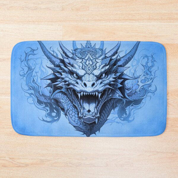 Item preview, Dragon Head in Blue Tone designed and sold by NordicBadger.