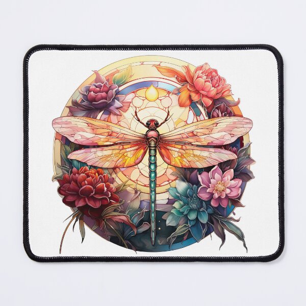 Item preview, Blossomdrake Dragonfly - Floral Winged Majesty Illustration designed and sold by Etherweave.