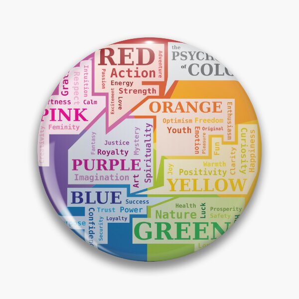 Item preview, Color Psychology Illustration Word Cloud in the Form of Dialog Boxes Correspondence of Colors and Meanings designed and sold by InfinityDsigns.