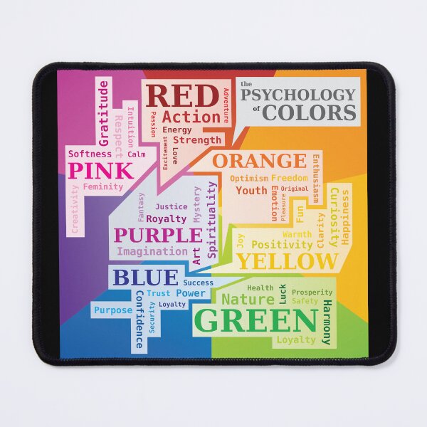 Item preview, Color Psychology Illustration Word Cloud in the Form of Dialog Boxes Correspondence of Colors and Meanings designed and sold by InfinityDsigns.