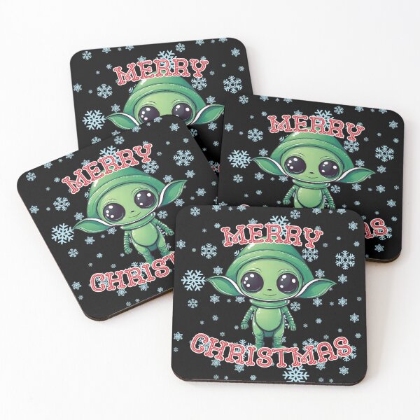 Item preview, Cute Alien Santa - Merry Christmas designed and sold by letsgetinspired.