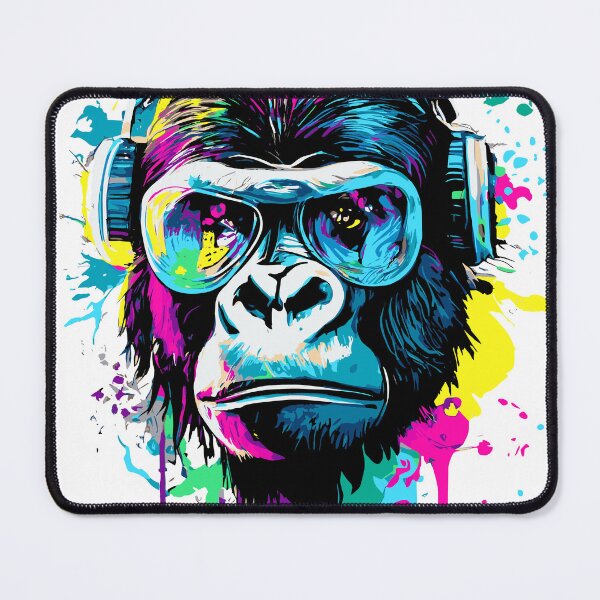 Item preview, Gorilla Colorful - Gorilla with Sunglasses designed and sold by BabyYodaSticker.