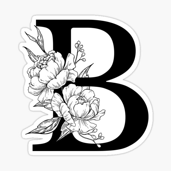 Letter B - Outline - Letter - Sticker