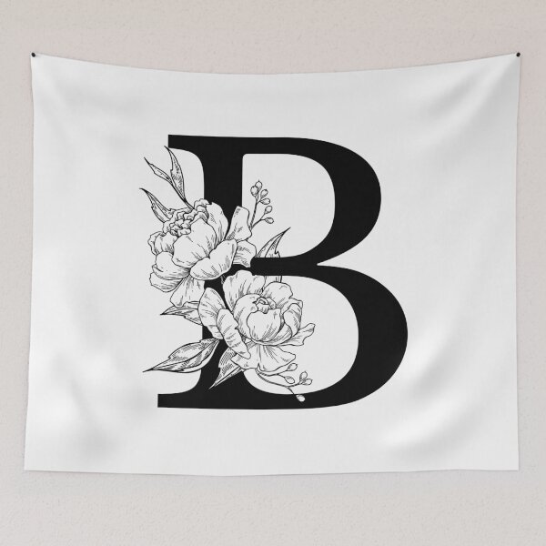 Item preview, B Botanical Monogram. Detailed Peony Drawing designed and sold by epine.