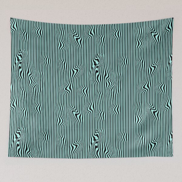 Item preview, Optical waves - black and Mint green designed and sold by My-fake-places.
