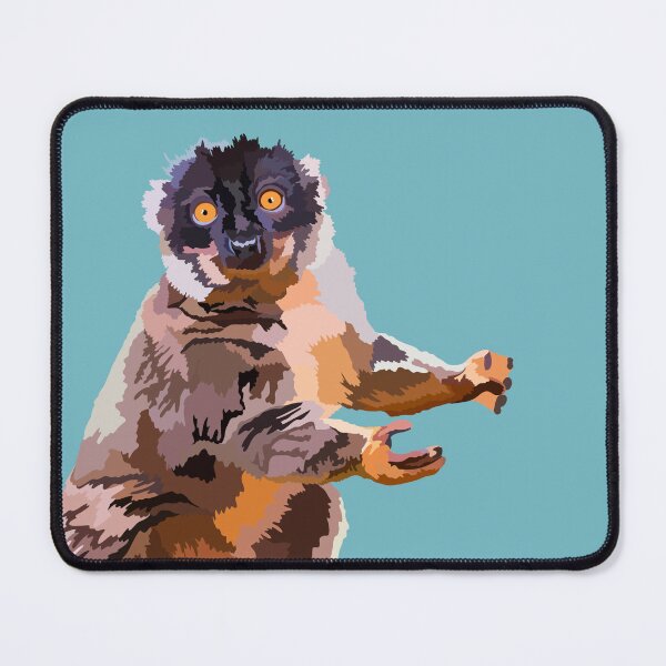Item preview, C is for Common Brown Lemur,Common Brown Lemur Illustration – Madagascar Primate Art for Wildlife and Nature Lovers designed and sold by PrettylittlepastelUk.