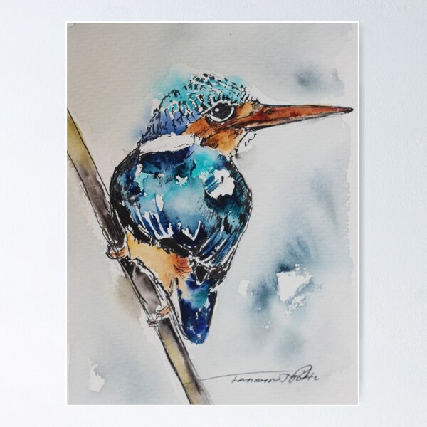 Item preview, Malachite Kingfisher designed and sold by TamrynPohlArt.
