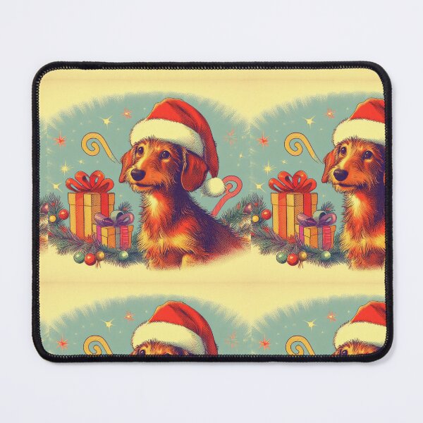 Item preview, Retro christmas dashund with gifts designed and sold by thebennington12.