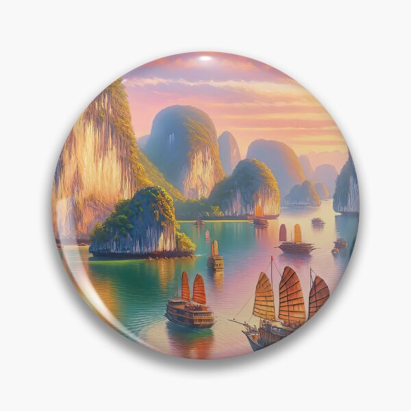 Item preview, Ha Long Bay, Vietnam - AI Art designed and sold by Oilix.