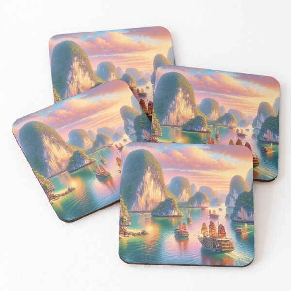 Item preview, Ha Long Bay, Vietnam - AI Art designed and sold by Oilix.