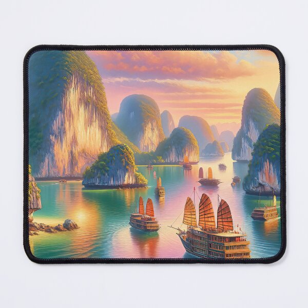 Item preview, Ha Long Bay, Vietnam - AI Art designed and sold by Oilix.
