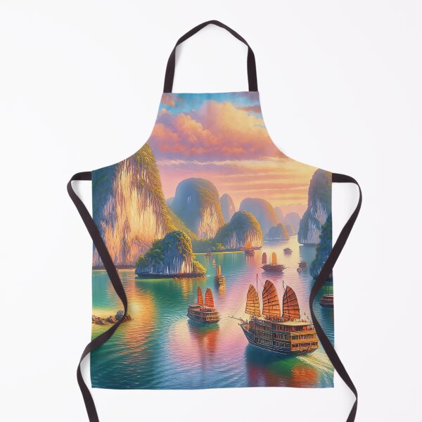 Artikelvorschau, Halong-Bucht, Vietnam – KI-Kunst entworfen und verkauft von Oilix.