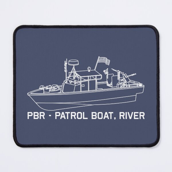 Item preview, Patrol Boat, River PBR Vietnam War Army Blueprint Schematic American Flag Gift designed and sold by MilitaryMart.
